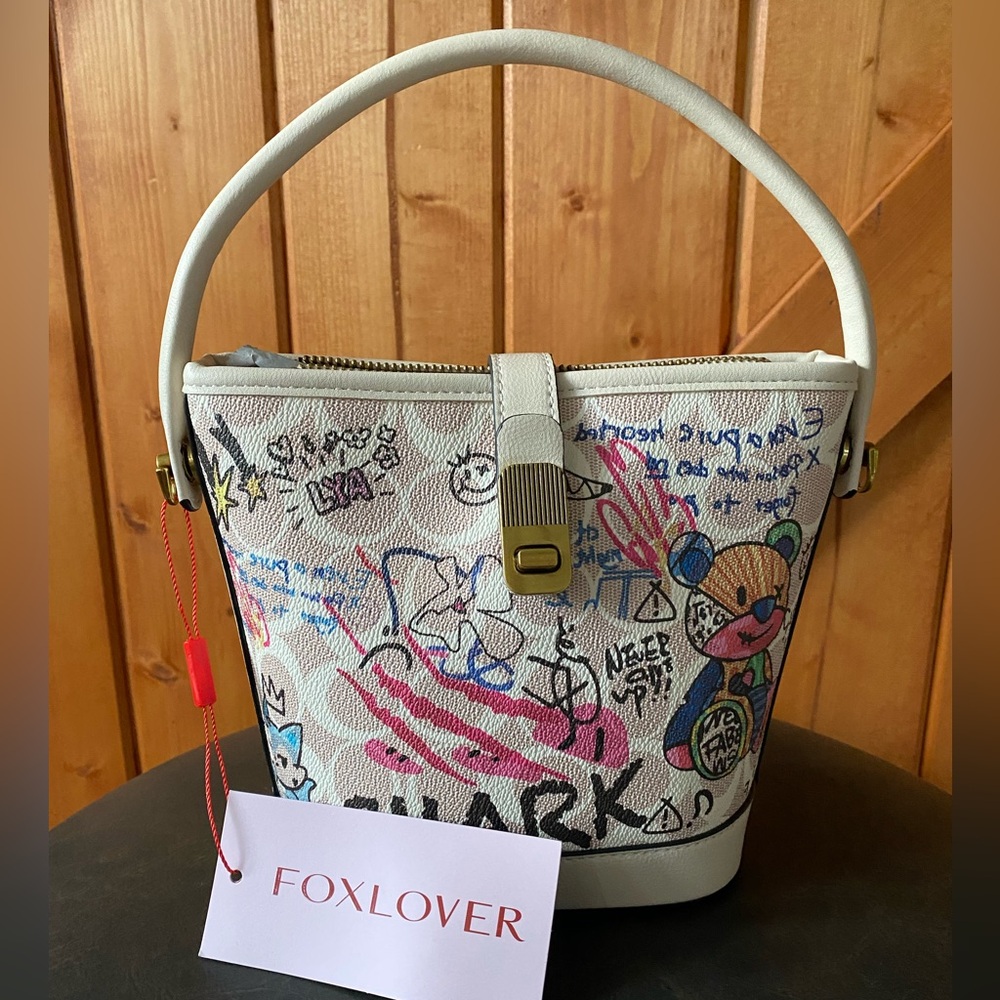 Off White Graffiti Bucket Bag